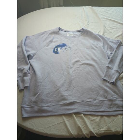 Champion Purple Spell out Crewneck Sweatshirt Womens size 3X Cozy lounge - Picture 1 of 5